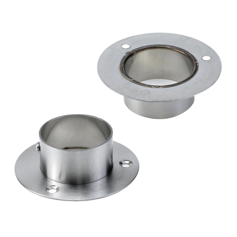 Antrader 4-Pack Stainless Steel Closet Rod Flange 2-Inch Dia. Heavy