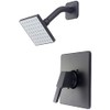 Olympia T-2395-MB i3 Single Handle Shower Trim Set Matte Black