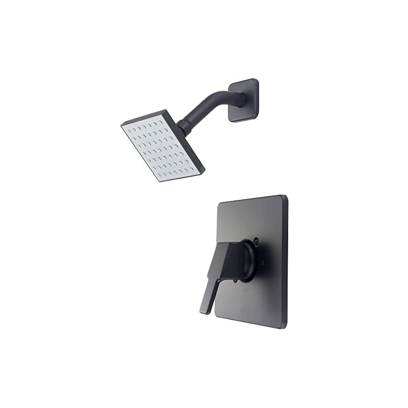 Olympia T-2395-MB i3 Single Handle Shower Trim Set Matte Black