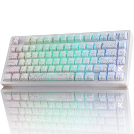 Hyekit x MCHOSE Jet 75 75% Wired Magnetic Switch Mechanical Gaming Keyboard, Rapid Trigger Hall Effect Keyboard, Hyper-Fast Adjustable Actuation, 8K Hz Polling Rate, RGB HotSwap, for PC/Mac, White