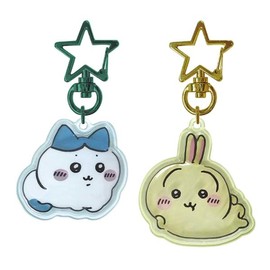 K Company CKW-PP-HU Chiiwa, Puffy Pair Keychains, Bee x Rabbit, H1.7 x W1.4 x D0.4 inches (44 x 37 x 10 mm)