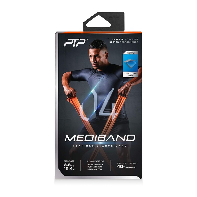 PTP Unisex - Adult Medi Fitness Bands, Orange, 150 x