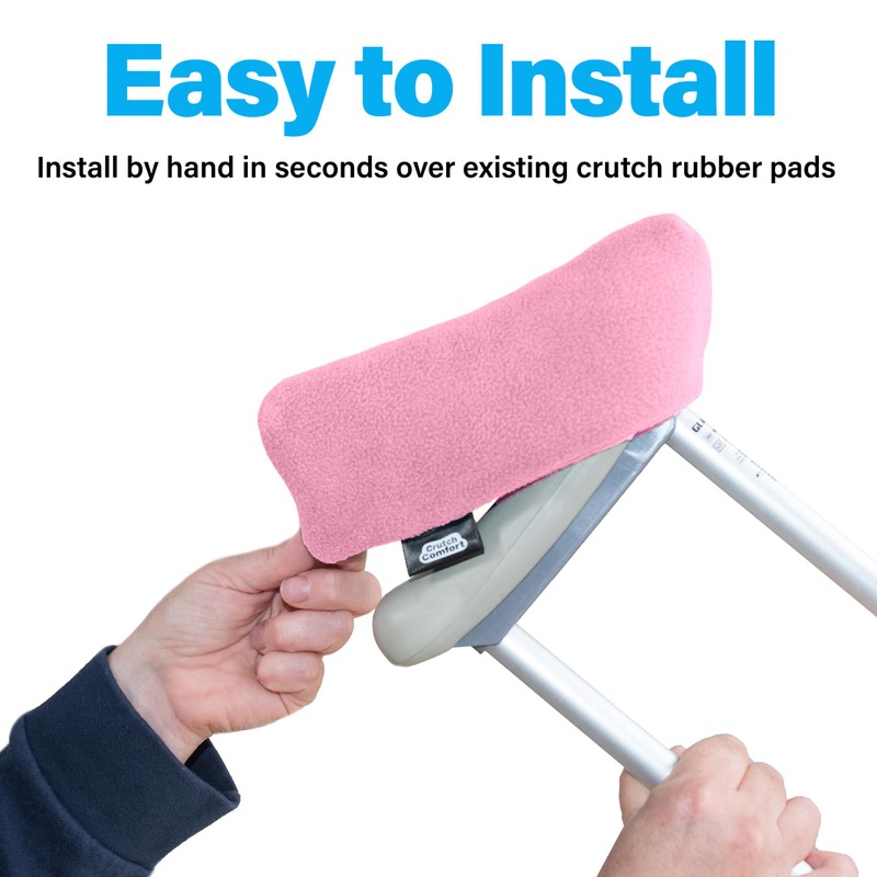 Universal Crutch Underarm Pad Covers - Luxurious Soft Fleece with