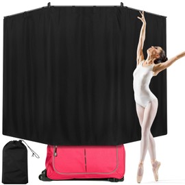Windkream Privacy Curtain for Dance Bag Suitcase Portable Changing Room Expandable Privacy Curtain Without Rack Partition Screens for Dancer Backstage Accessories, Camping, Window (86.6 x 51 inch)