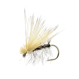 river peak Elk Hair Cadiz (Bleach) Barbless by Domestic Proteyer (#16, Black)