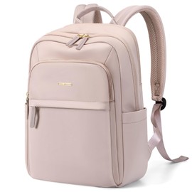 GOLF QUALITY Hiking Travel Backpack for Women Casual Business Weekender Multilayer Laptop Bag,16 Inch,Pink
