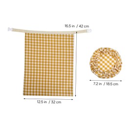 GLEAVI 1 Set Bread Bag: Beeswax-coated Bread Bag With Bowl Cover - Reusable Linen Pouch For Sourdough - Linen Food Storage Pouch