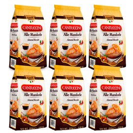 Sanniti Cantuccini Almond Biscuits | Traditional Italian Cookies with Almonds | Product of Italy, 8.8 oz (250g) (Pack of 6)