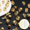 100 Pcs Gold & Silver Dreadlock Beads Locks Accessories Hair