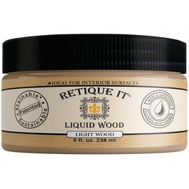 Retique It New and Improved Formula Liquid Wood Coatings - Stainable Primer - Paint It then Stain it (Light Wood, Small)