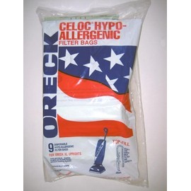 Oreck XL8000/9000/2000 Upright Hypo-Allergenic Filter Bags (9 Pack) PK8000-9DW by Oreck