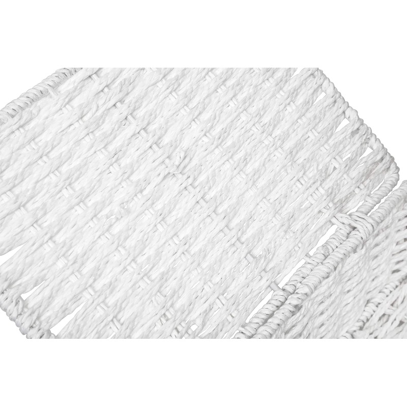 Arpan Paper Rope Storage Basket Box With Lid - White