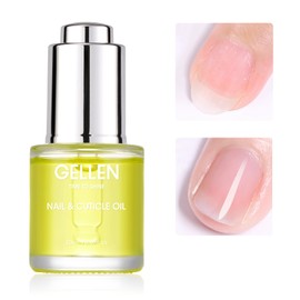 Gellen Cuticle Oil, Natural Keratin Vitamin E Nail Growth Oil, Organic Cuticle Nails Serum for Hydrating, Nourishing, Strengthening, Repairing 15ml Nail Care Essential