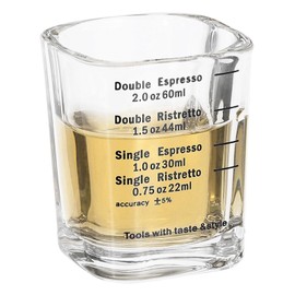 PATIKIL Schnapsglas-Messbecher, 60 ml, quadratisch, schwere Schnapsgläser, Messbecher, Espresso-Schnapsglas mit schwarzer Skala für Espresso, Flüssigkaffee, Küchenutensilien, transparent