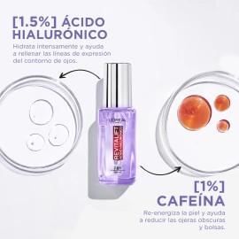 Kit L'Oréal Paris Revitalift Ácido Hialurónico Sérum facial rellenador Sérum de ojos 2 piezas Hidrata intensamente y rellena líneas de expresión aprobado por dermatólogos tu rutina de skin care