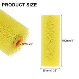 uxcell Paint Roller Cover 4 Inch Length Small Texture Sponge House Painting Supplies for Household Wall Painting Treatment Yellow 6Pcs