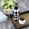 BUNCHBRAVO Elegant Diamond Soap Dispenser | 16oz Hand-Painted Resin Pump