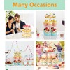3 Layer Acrylic Round Clear Cupcake Stand for Birthday, Anniversary,