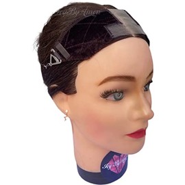 ICYBYAMON No Slip Lace TopGrip Comfort Band With Adjustable Strings For Toppers and Wiglets (Brown)