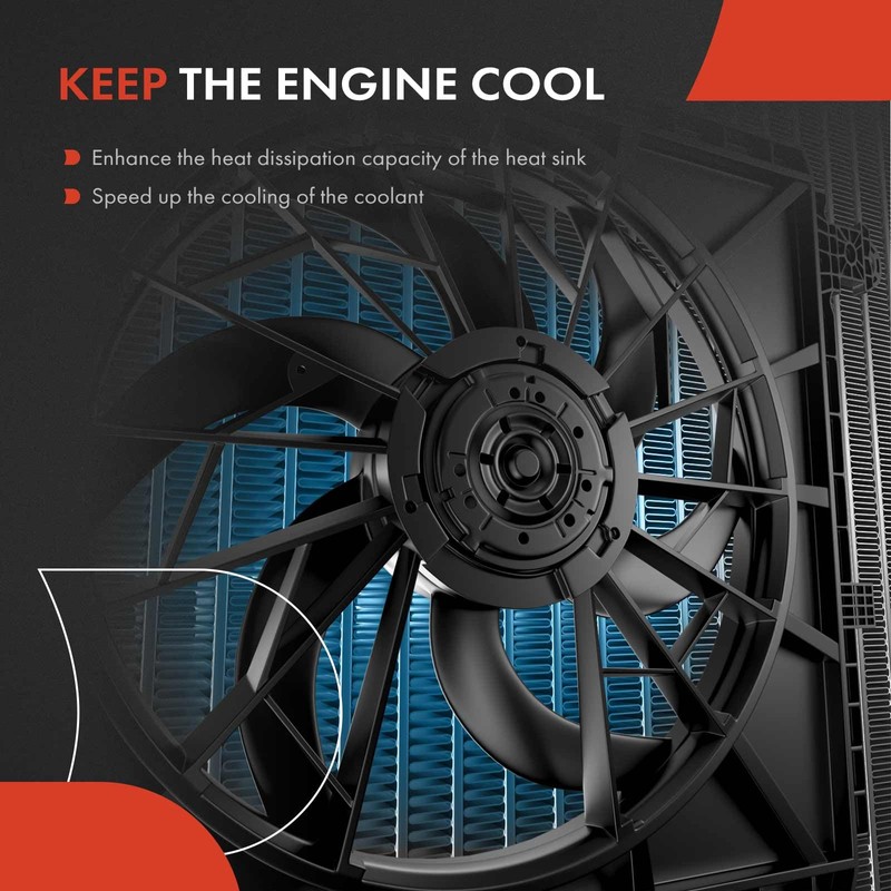 A-Premium Engine Radiator Cooling Fan Assembly Compatible with Select Toyota