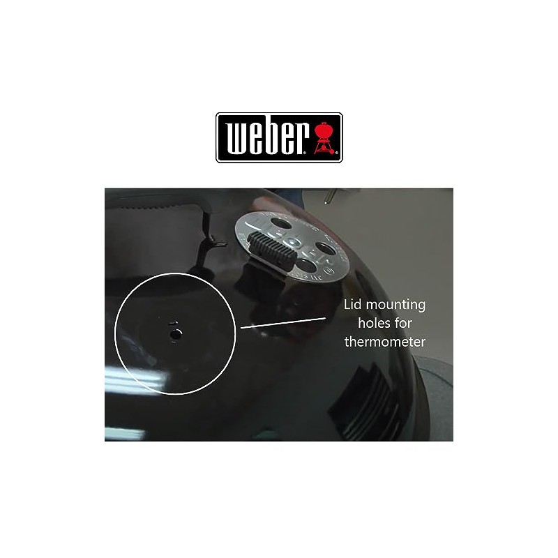 Weber 60540 Charcoal, Spirit, Q Grill Replacement Thermometer, 1-1316 Diameter