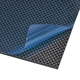 sourcing map Carbon Fibre Plate Replacement 250 mm x 100 mm x 2.5 mm (Smooth Glossy)