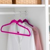 Simplify 25 Pack Slim Velvet Suit Hangers in Fuchsia -