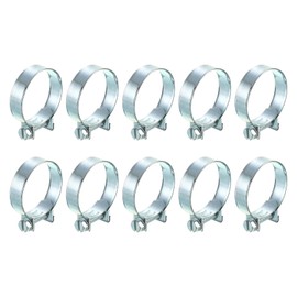 QUARKZMAN Mini Fuel Line Pipe Hose Clamp Clip Adjustable 31-33 mm (1.22 - 1.3 Inch) Fuel Injection Line Style Hose Clamp Galvanised Pipe Clamps Pack of 10