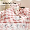 Grexenta Checkered Flannel Throw Blanket, Soft Cosy Checkerboard Grid Pattern