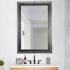 Head West Black Rectangular Metal Framed Swivel Floating Wall Mirror,