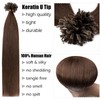 Elailite Real Hair Bonding Extensions, 0.5 g/strand, 45 cm, #4