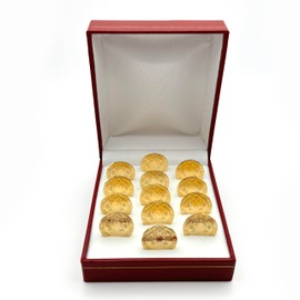 EHV Arras de Boda Matrimoniales Con Baño de Oro de 24k con Estuche, Wedding Unity Coins (Corazon)