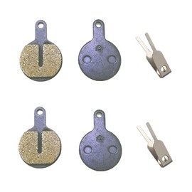 2 Pairs Bicycle Disc Brake Pads, with Springs & Securing Clips Bicycle Disc Brake Pads for Tektro Novela Lyra L10 11 IOX(Resin, Semi-Metallic, Sintered Metal)