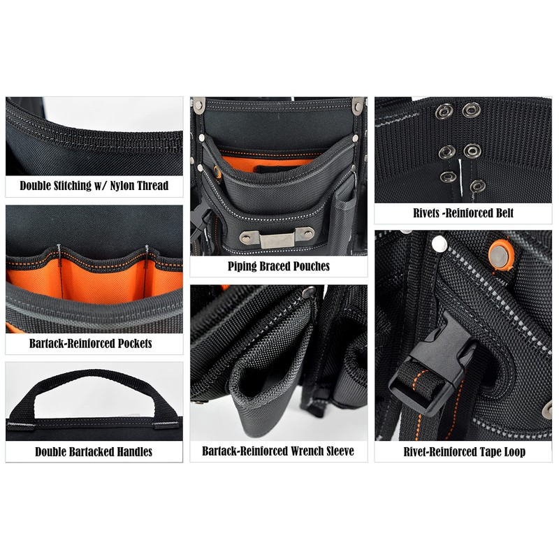 WELKINLAND 18-pocket Carpenter's Tool Belt - Construction & HVAC Tool