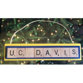 AGGIES UC Davis University of California Christmas Ornament Letters Tiles