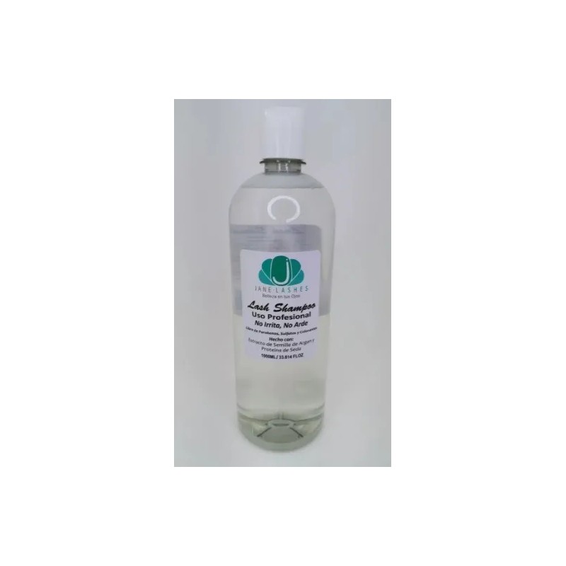 Lash Shampoo 1L Jane Lash Limpieza Extensiones Pestañas Mink Fórmula