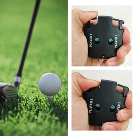SING F LTD 2pcs 2 Players Shot Counter Golf Score Indicator Digits Mini Square Golf Score Counters Golf Scorekeeper Golf Count with Chain Convenient for Golf Scorekeeper