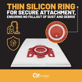 Quick Parts Delivery Vacuum Dust Bag - Durable Fabric Vacuum Bag - Premium Dust Vacuum Bag - Lightweight Design Vacuum Cleaner Bag - (8Bags + 2Filters)