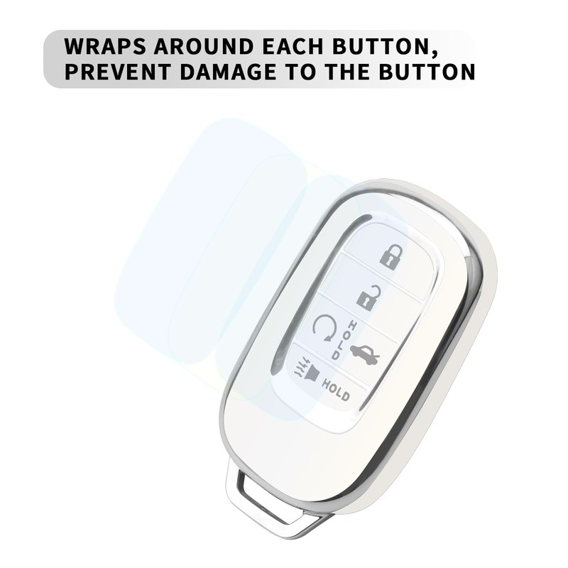 QBUC for Honda Key fob Cover with Keychain,Car Key Case