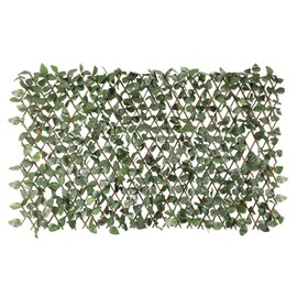 TANG Artificial Leaf Faux Expandable Stretchable Privacy Fence Screen for Patio Deck Backyard Balcony Privacy Screen Laurel Leaves Single Side 1pc Leaf Vine Wall Fence Decoration