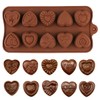 1 Piece Valentines'Day Silicone Chocolate Molds Heart Shape with Different