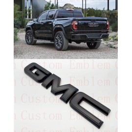 Auto Tailgate Rear GMC Matte Black OVERLAY Emblem Badge Fit 2021+ GMC Canyon