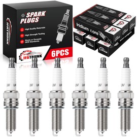Iridium Spark Plugs 6 Pack Compatible with Honda Accord Pilot Odyssey Ridgeline, Jeep Wrangler Grand Cherokee, Dodge Avenger Charger, Kia Sorento, Hyundai Santa Fe, Chrysler Town & Country, Acura RDX