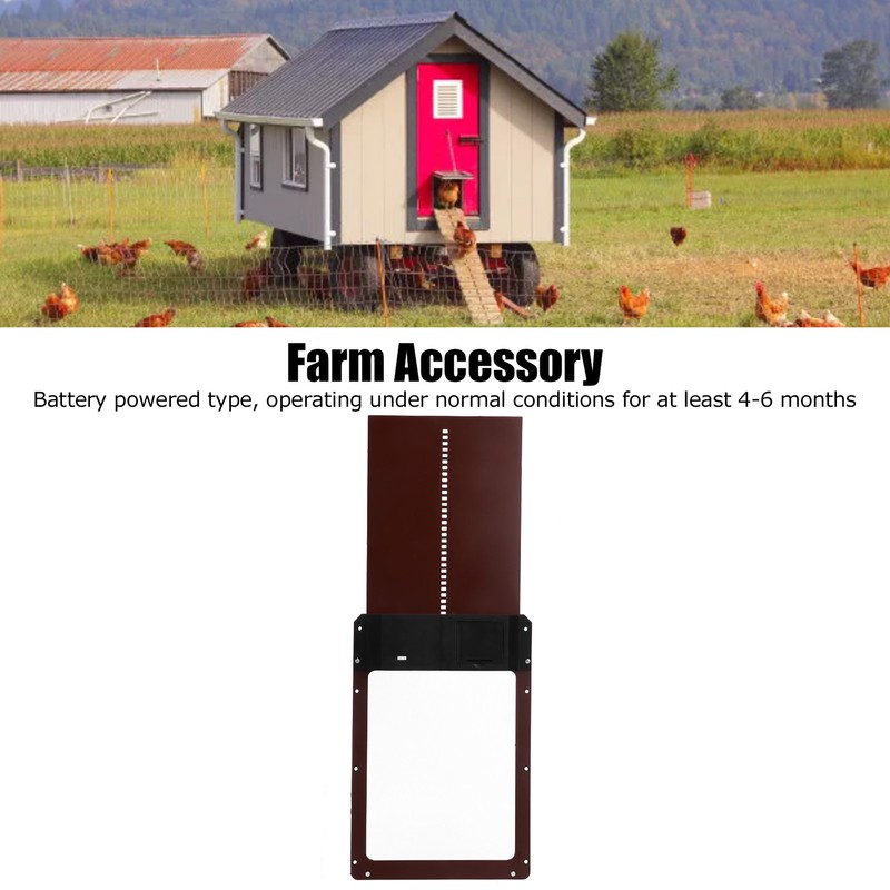 Automatic Chicken Coop Door Poultry Protection Door Light Sensing for