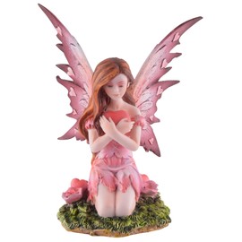 VOGLER Joh. Vogler GmbH Fairy Amora with Heart on the Chest Made of Artificial Stone Hand Painted in Detail