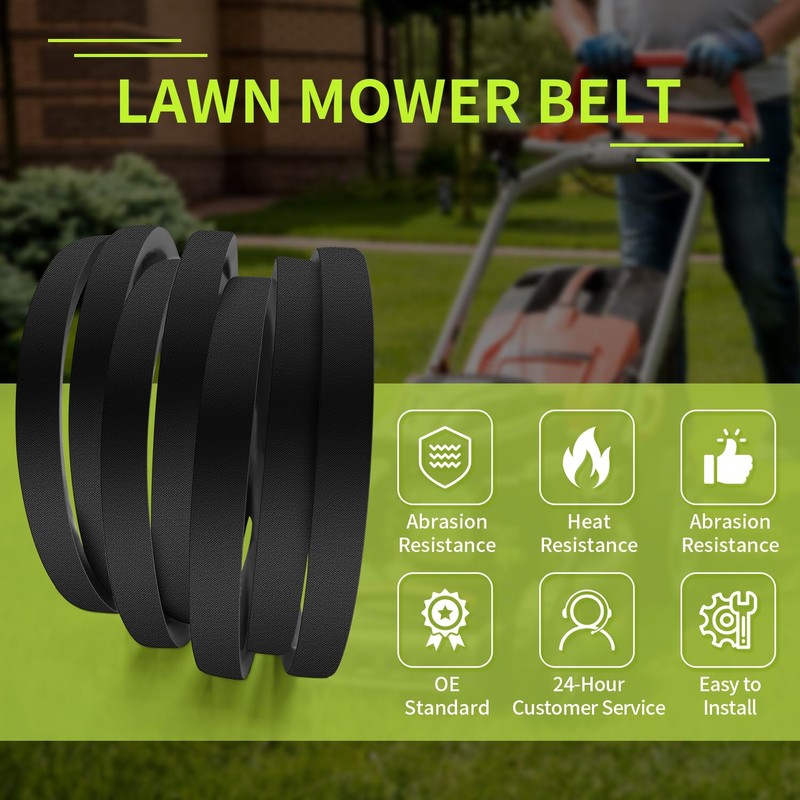 JingSney Lawn Mower Deck Belt 1/2"x109" Compatible with MTD Cub