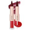 Lip Combo – 2 in 1 Dual-Ended Lip Liner Lipstick & Gloss Kit, Dark Cherry Cola Juicy Lip Mirror Effect, Velvet Matte Lip Liner Smooth Buildable Glass Quick Fuller Lip Plumping Set for Women07#
