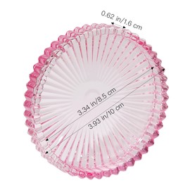 Vixdonos 3.8 Inch Glass Pillar Candle Holder Set Pack 8 Gear Round Plate Serrated Candle Stand for Table Centerpieces,Party, Wedding and Home Decor