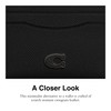 Coach Flat Card Case in Crossgrain Leather, Black, One Size