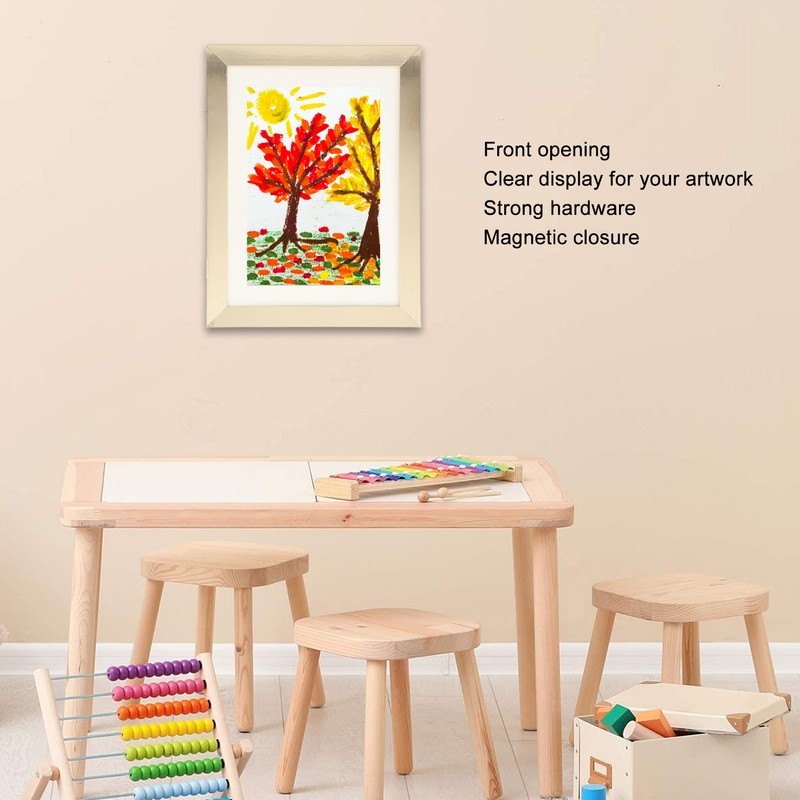Kids Art Frames DIY Artwork Picture Front Openning Frame Children